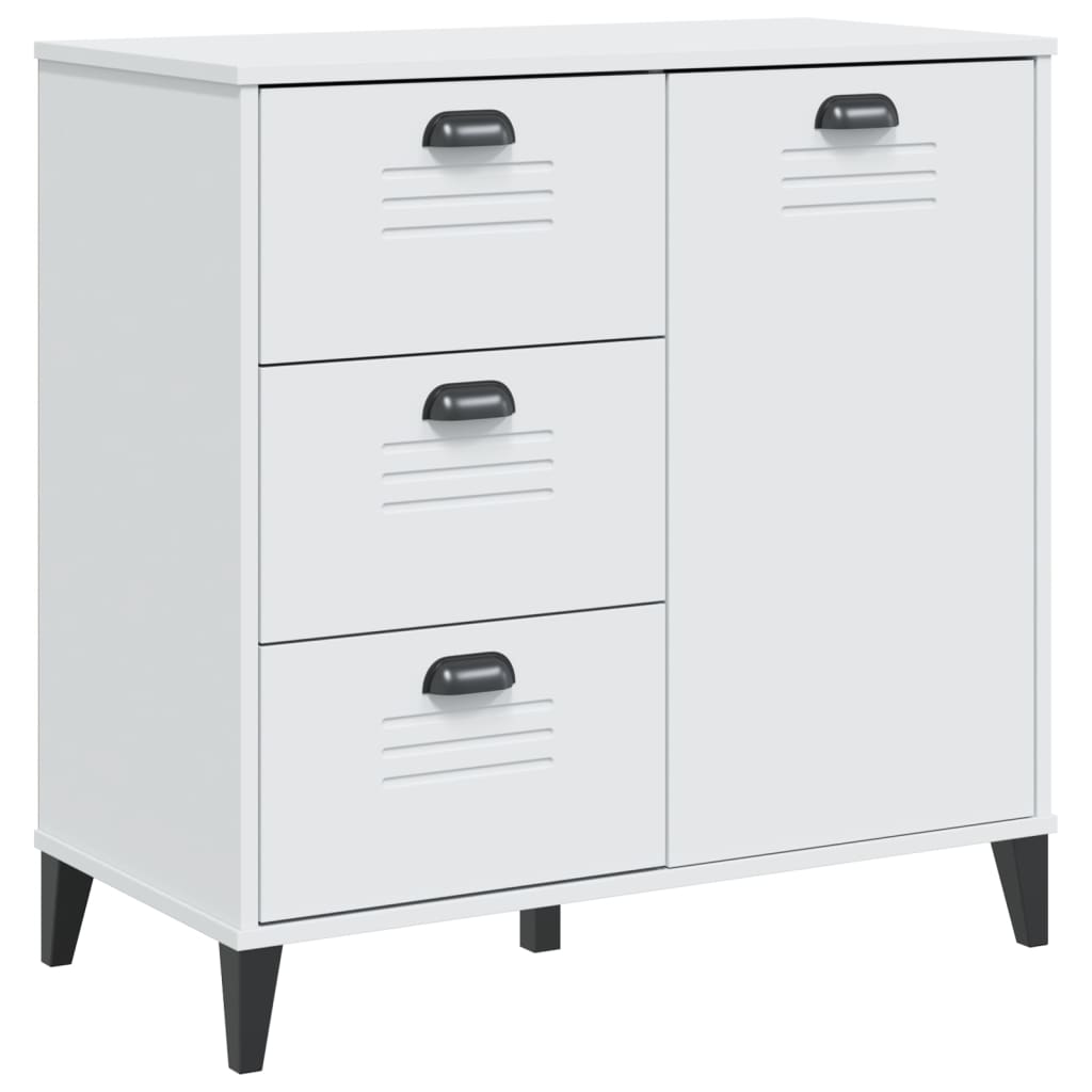 Hoge kast VIKEN 80x40x190 cm massief grenenhout wit is nu te koop bij PeponiXL, paradijselijk wonen!