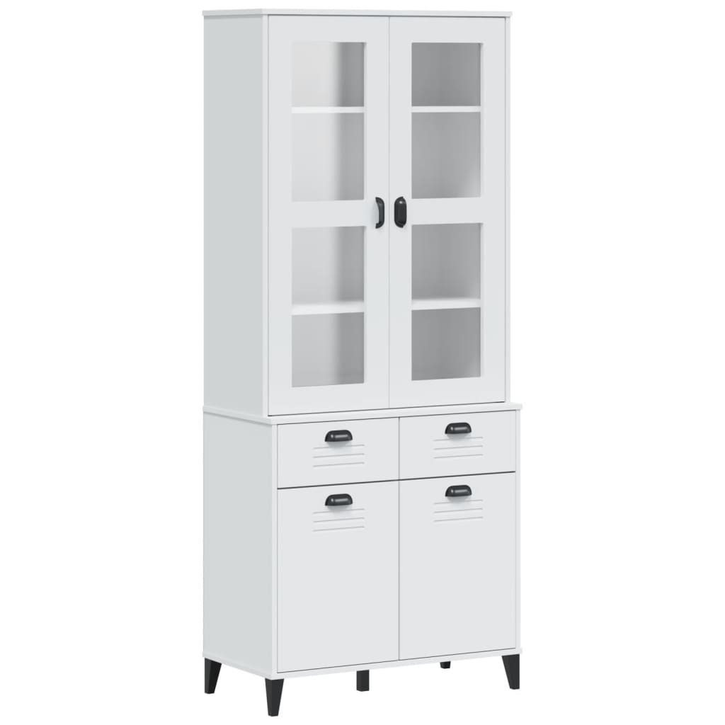 Hoge kast VIKEN 80x40x190 cm massief grenenhout wit is nu te koop bij PeponiXL, paradijselijk wonen!