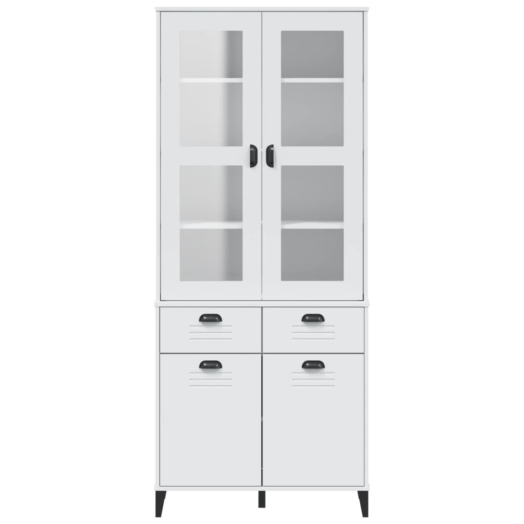Hoge kast VIKEN 80x40x190 cm massief grenenhout wit is nu te koop bij PeponiXL, paradijselijk wonen!