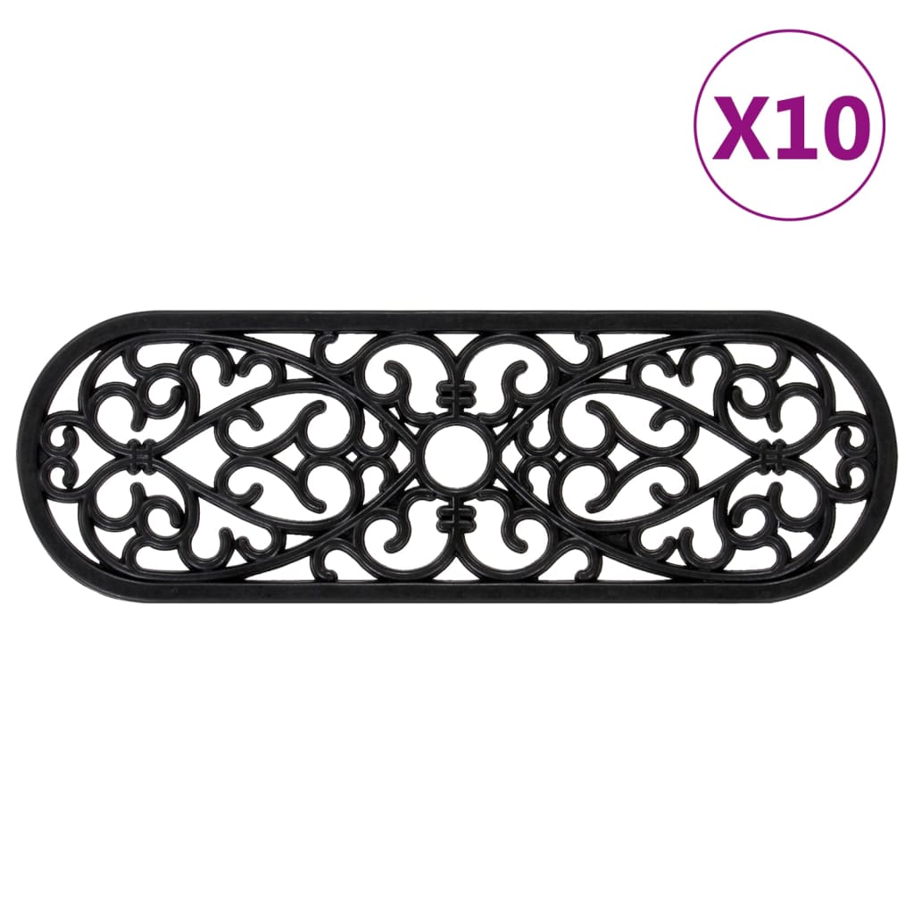 Trapmatten 10 st 25x75 cm rubber is nu te koop bij PeponiXL, paradijselijk wonen!