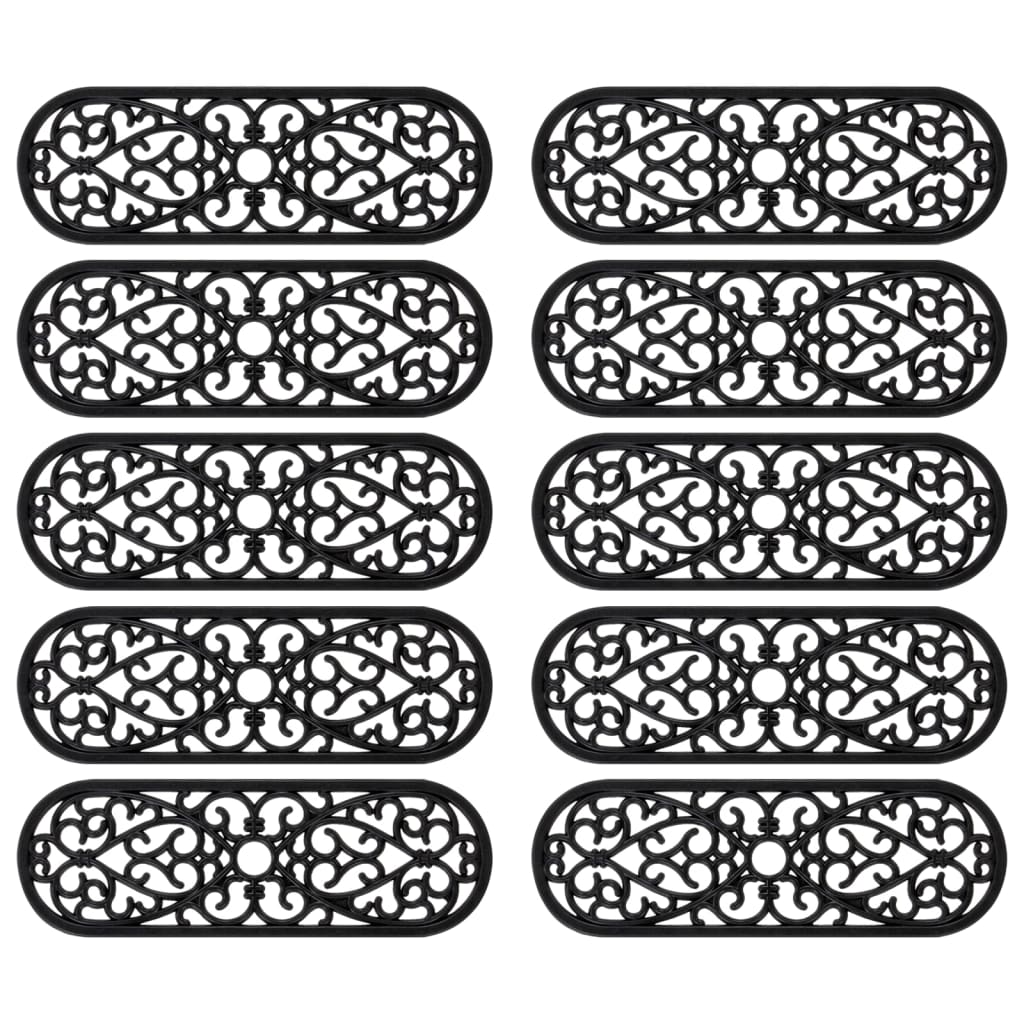 Trapmatten 10 st 25x75 cm rubber is nu te koop bij PeponiXL, paradijselijk wonen!