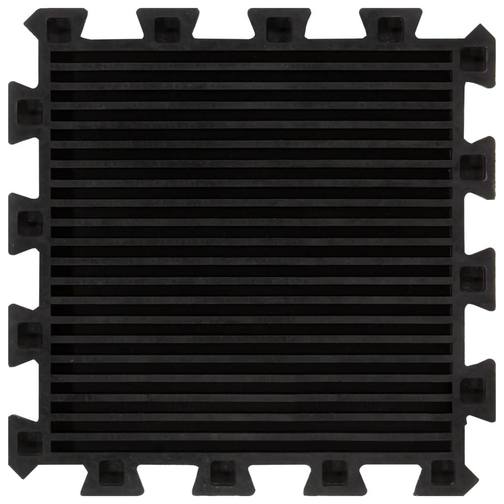 Rubbertegels 16 st 16 mm 30x30 cm zwart is nu te koop bij PeponiXL, paradijselijk wonen!