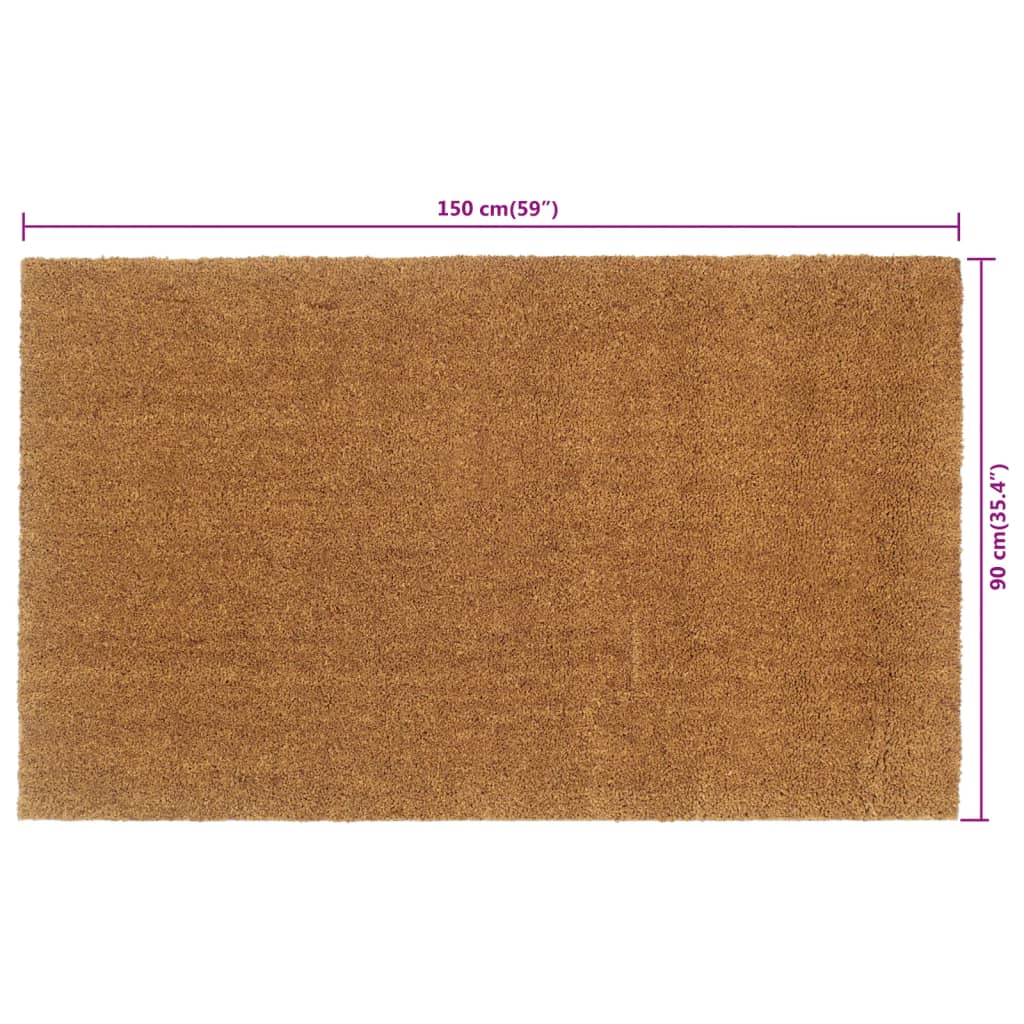 Deurmat 90x150 cm getufte kokosvezel naturel is nu te koop bij PeponiXL, paradijselijk wonen!