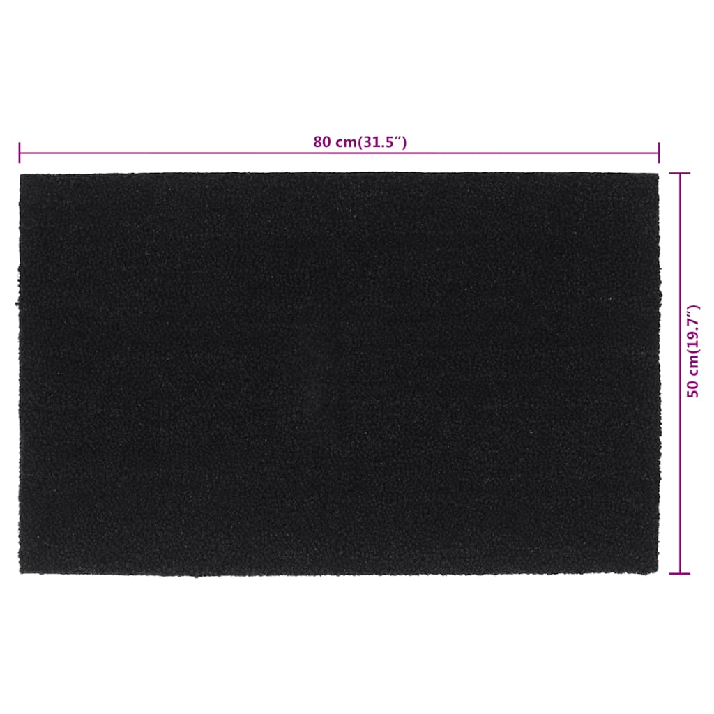 Deurmat 50x80 cm getufte kokosvezel zwart is nu te koop bij PeponiXL, paradijselijk wonen!