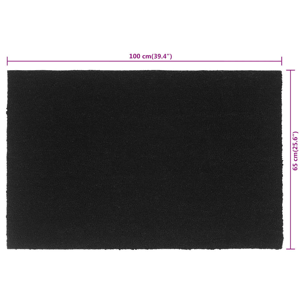 Deurmat 65x100 cm getufte kokosvezel zwart is nu te koop bij PeponiXL, paradijselijk wonen!