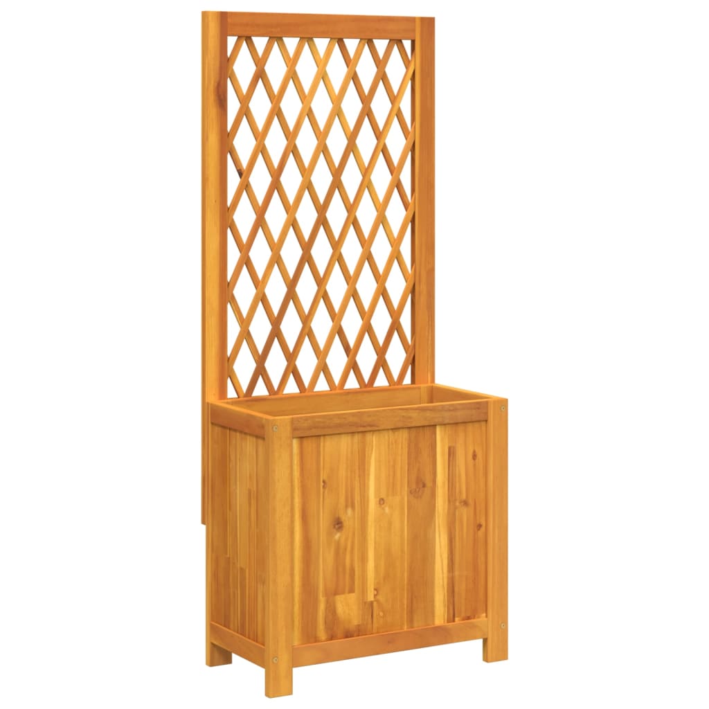 Plantenbak met latwerk 55x29,5x132 cm massief acaciahout is nu te koop bij PeponiXL, paradijselijk wonen!