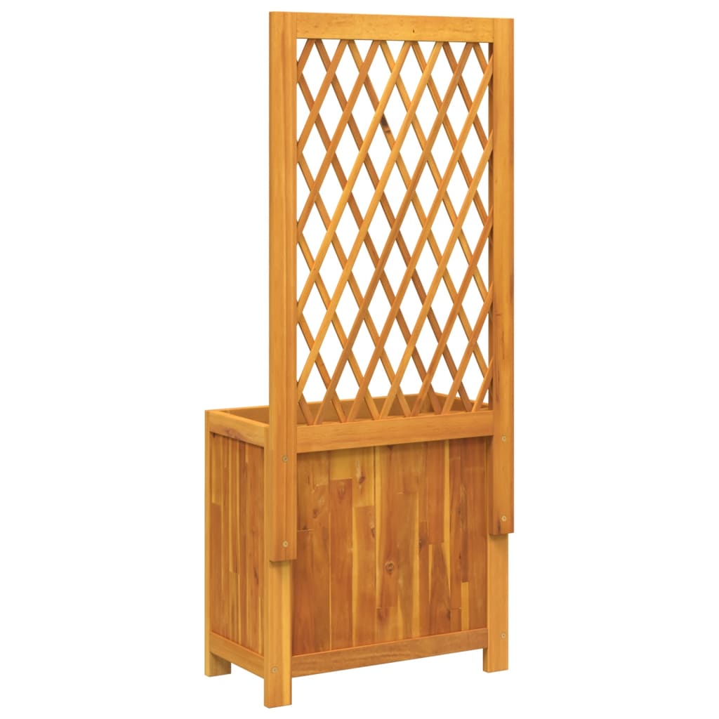 Plantenbak met latwerk 55x29,5x132 cm massief acaciahout is nu te koop bij PeponiXL, paradijselijk wonen!