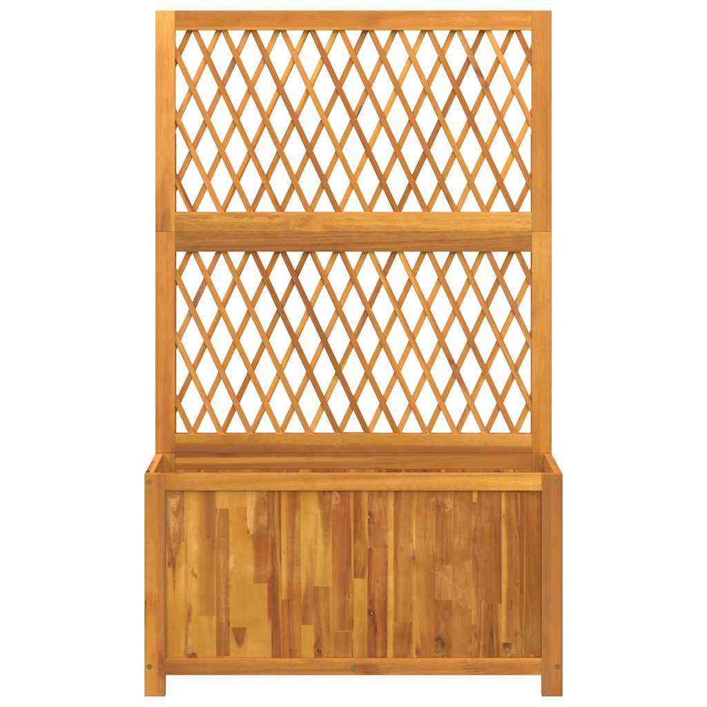 Plantenbak met latwerk 100x32x165 cm massief acaciahout is nu te koop bij PeponiXL, paradijselijk wonen!