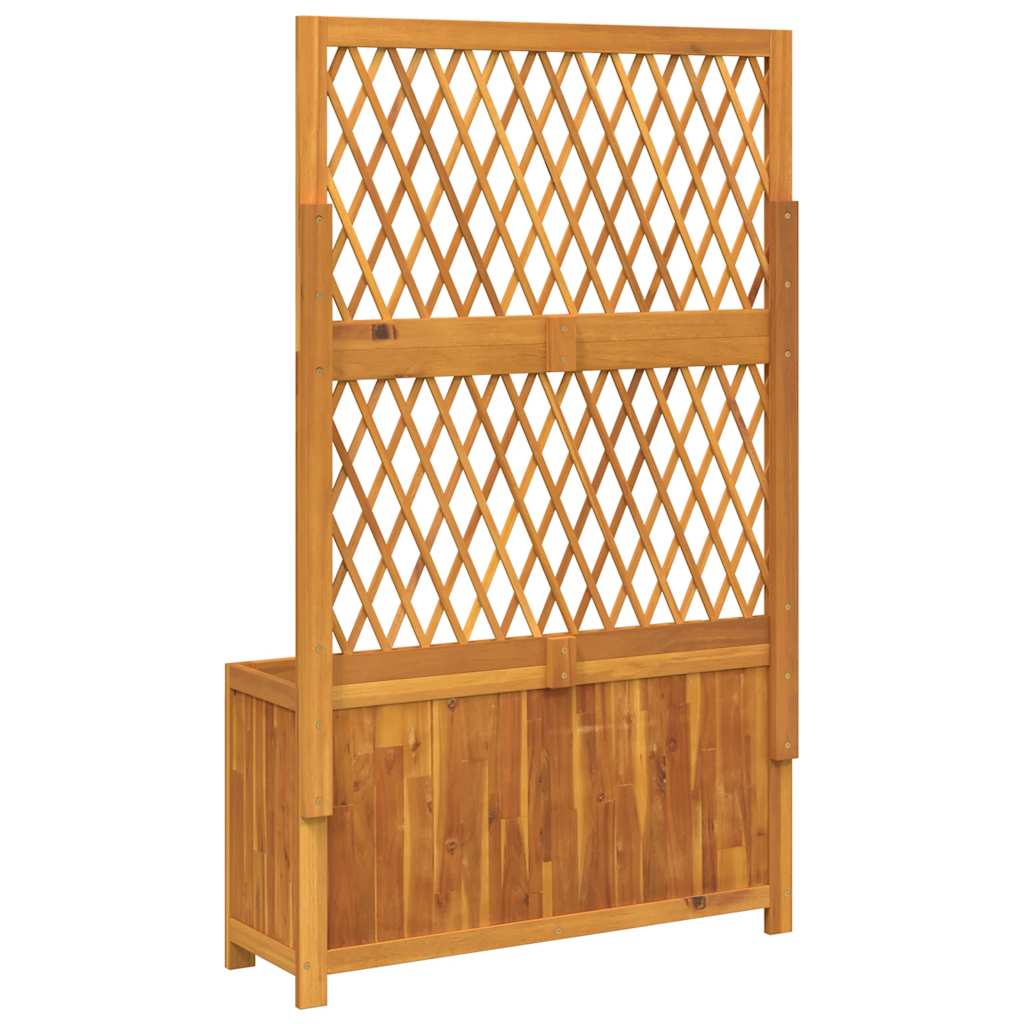 Plantenbak met latwerk 100x32x165 cm massief acaciahout is nu te koop bij PeponiXL, paradijselijk wonen!