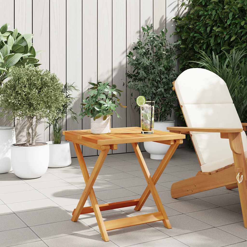 Tuintafel inklapbaar 50x50x50 cm massief acaciahout is nu te koop bij PeponiXL, paradijselijk wonen!
