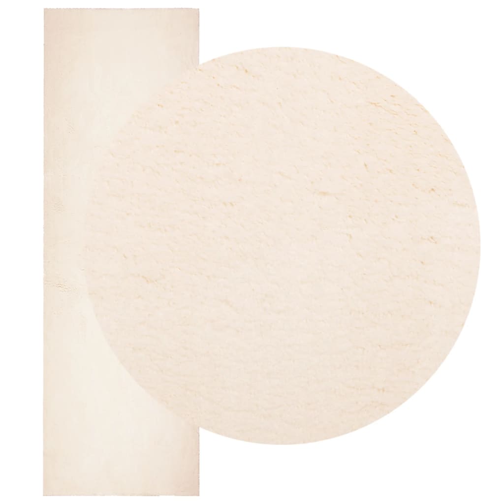 Vloerkleed HUARTE laagpolig zacht wasbaar 80x250 cm beige is nu te koop bij PeponiXL, paradijselijk wonen!