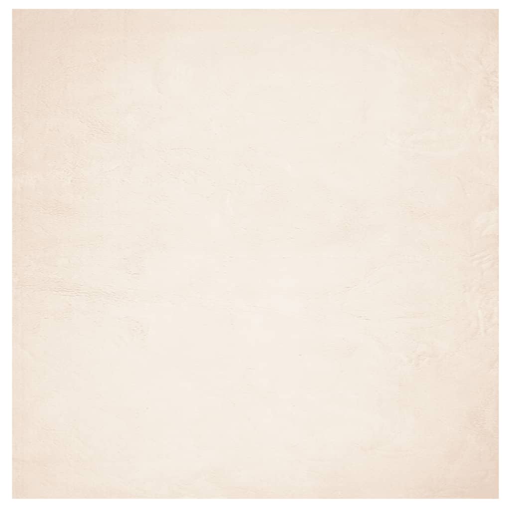 Vloerkleed HUARTE laagpolig zacht wasbaar 120x120 cm beige is nu te koop bij PeponiXL, paradijselijk wonen!