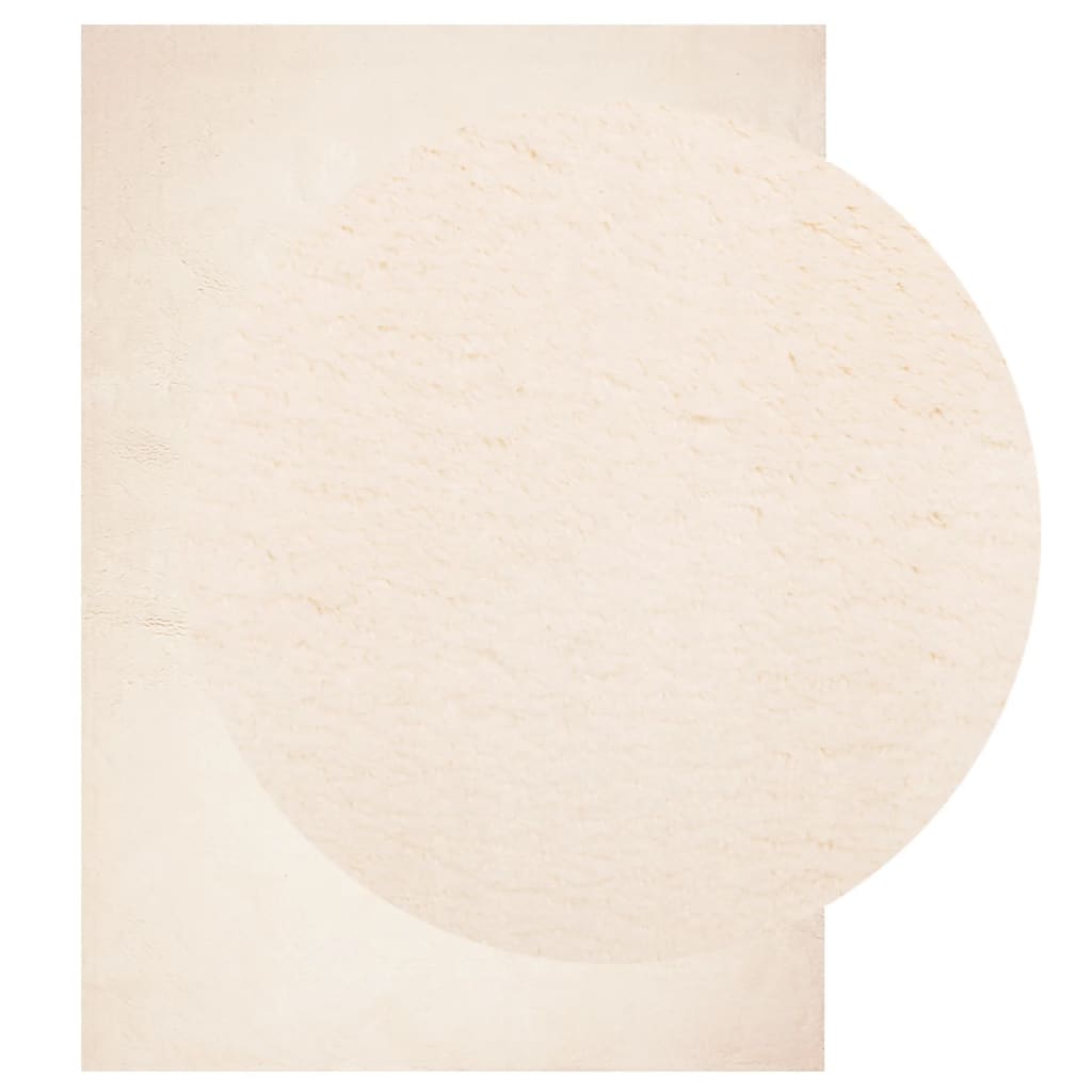 Vloerkleed HUARTE laagpolig zacht wasbaar 120x170 cm beige is nu te koop bij PeponiXL, paradijselijk wonen!