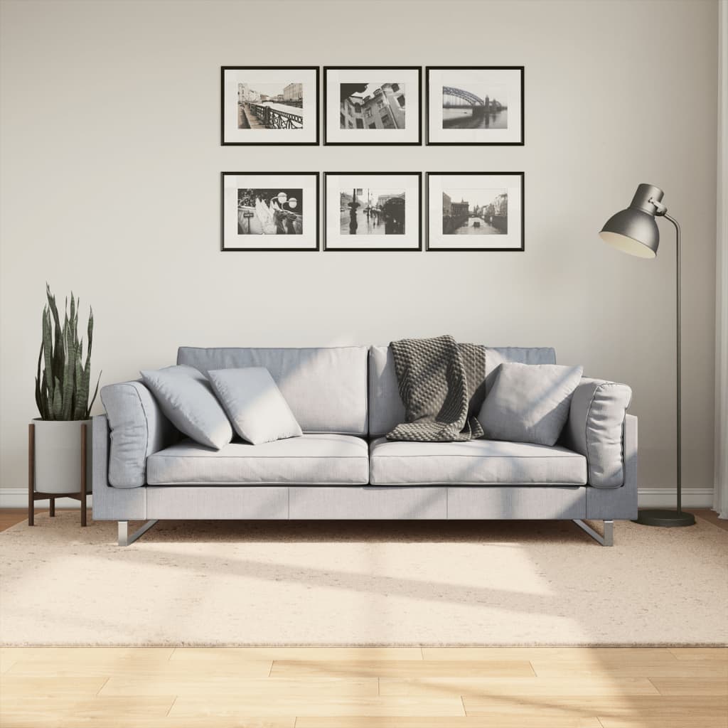 Vloerkleed HUARTE laagpolig zacht wasbaar 160x230 cm beige is nu te koop bij PeponiXL, paradijselijk wonen!