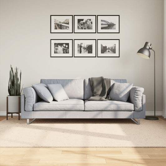 Vloerkleed HUARTE laagpolig zacht wasbaar 160x230 cm beige is nu te koop bij PeponiXL, paradijselijk wonen!