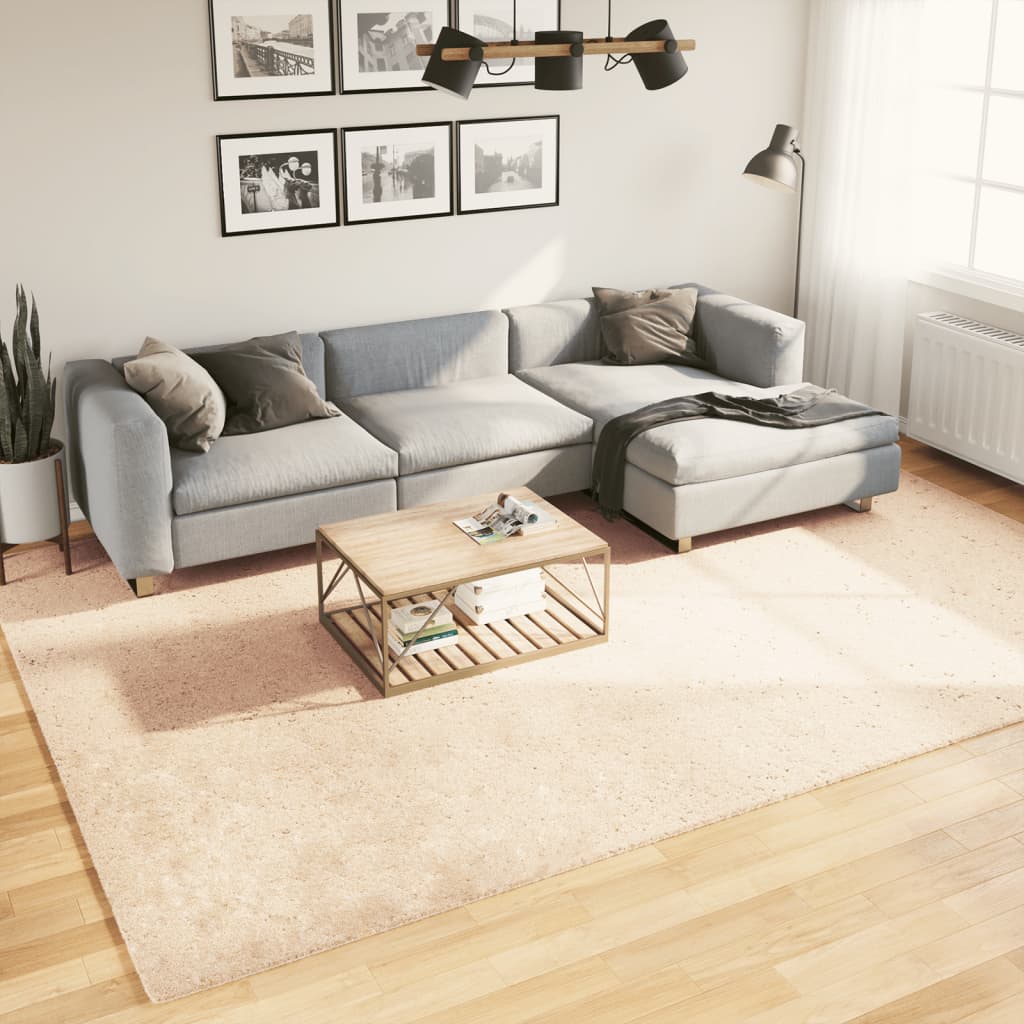 Vloerkleed HUARTE laagpolig zacht wasbaar 240x340 cm beige is nu te koop bij PeponiXL, paradijselijk wonen!