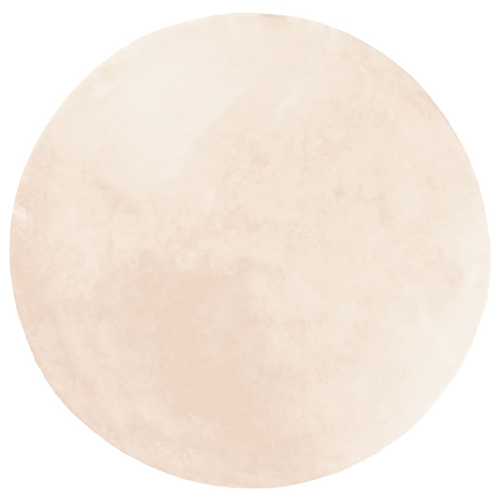 Vloerkleed HUARTE laagpolig zacht wasbaar Ø 100 cm beige is nu te koop bij PeponiXL, paradijselijk wonen!