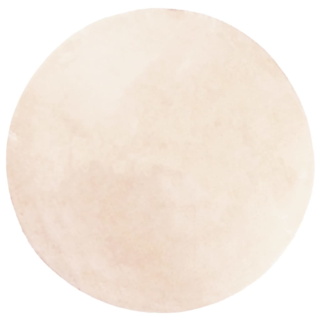 Vloerkleed HUARTE laagpolig zacht wasbaar Ø 120 cm beige is nu te koop bij PeponiXL, paradijselijk wonen!