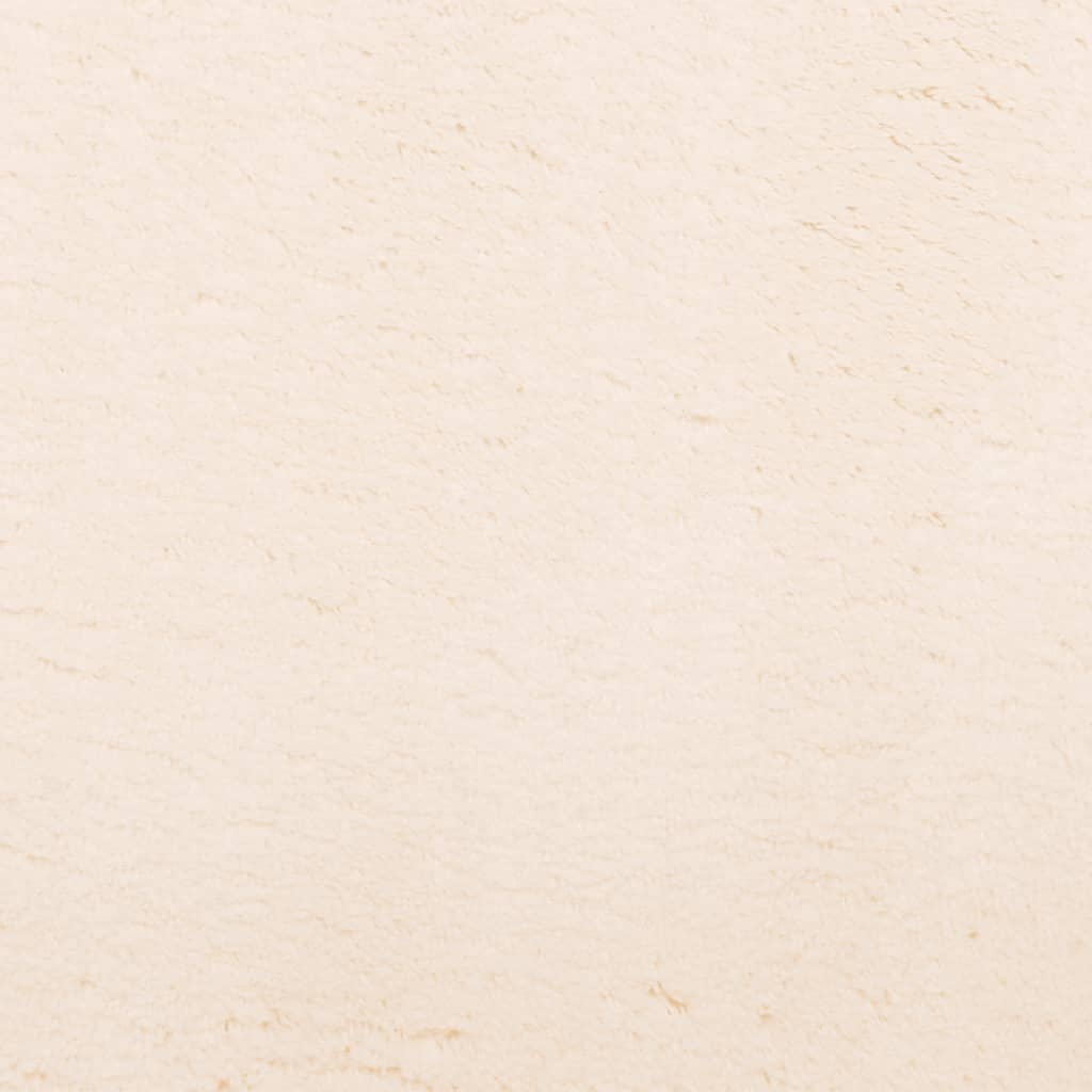 Vloerkleed HUARTE laagpolig zacht wasbaar Ø 200 cm beige is nu te koop bij PeponiXL, paradijselijk wonen!