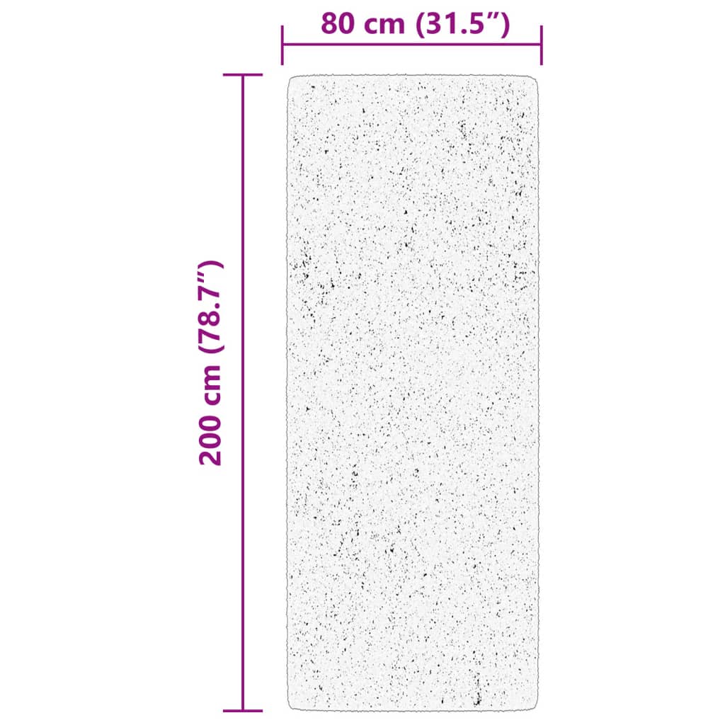 Vloerkleed HUARTE laagpolig zacht wasbaar 80x200 cm crème is nu te koop bij PeponiXL, paradijselijk wonen!