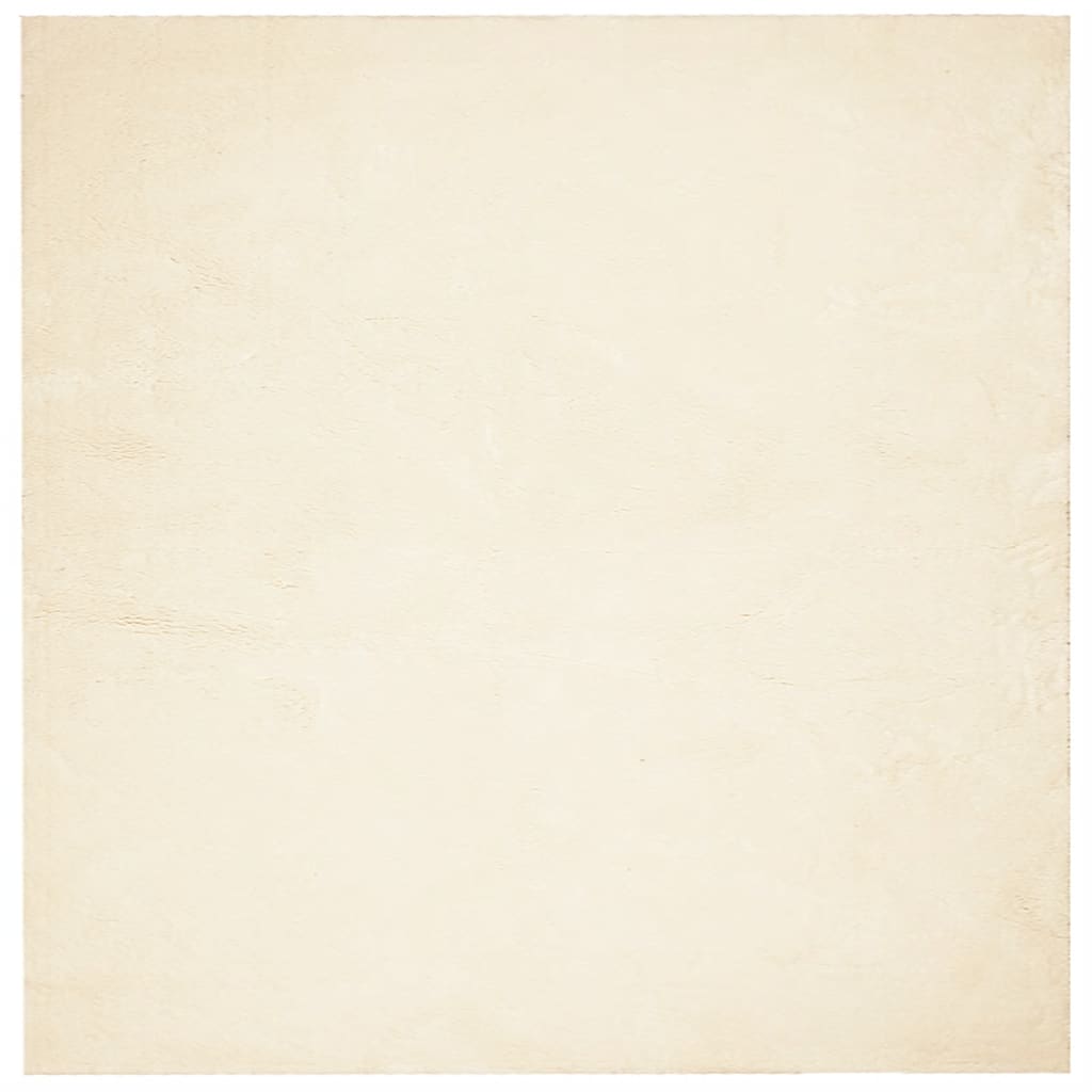 Vloerkleed HUARTE laagpolig zacht wasbaar 120x120 cm crème is nu te koop bij PeponiXL, paradijselijk wonen!