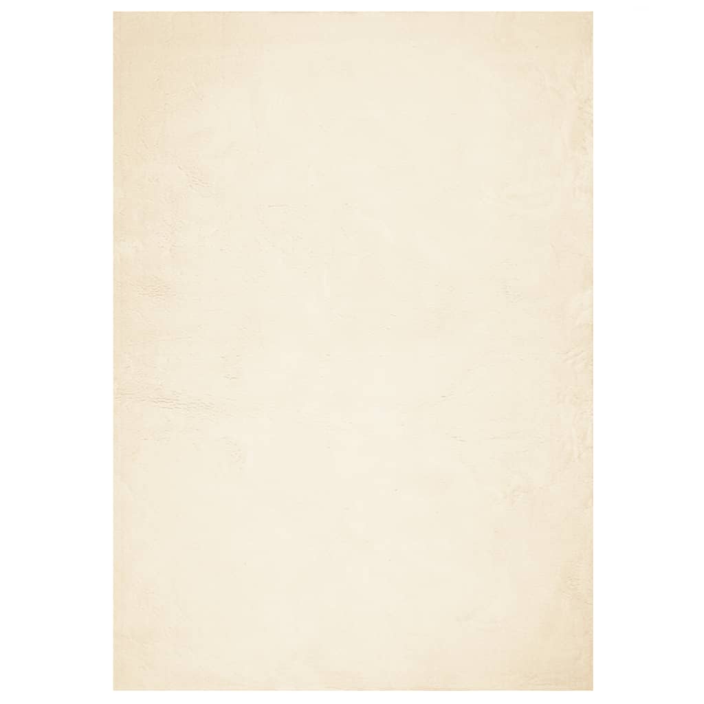 Vloerkleed HUARTE laagpolig zacht wasbaar 160x230 cm crème is nu te koop bij PeponiXL, paradijselijk wonen!