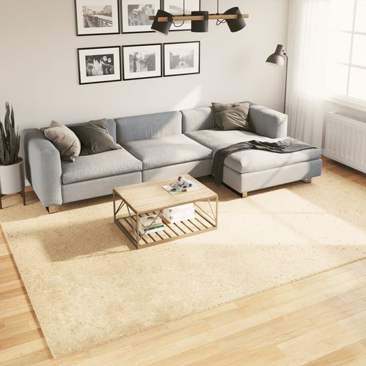 Vloerkleed HUARTE laagpolig zacht wasbaar 240x340 cm crème is nu te koop bij PeponiXL, paradijselijk wonen!