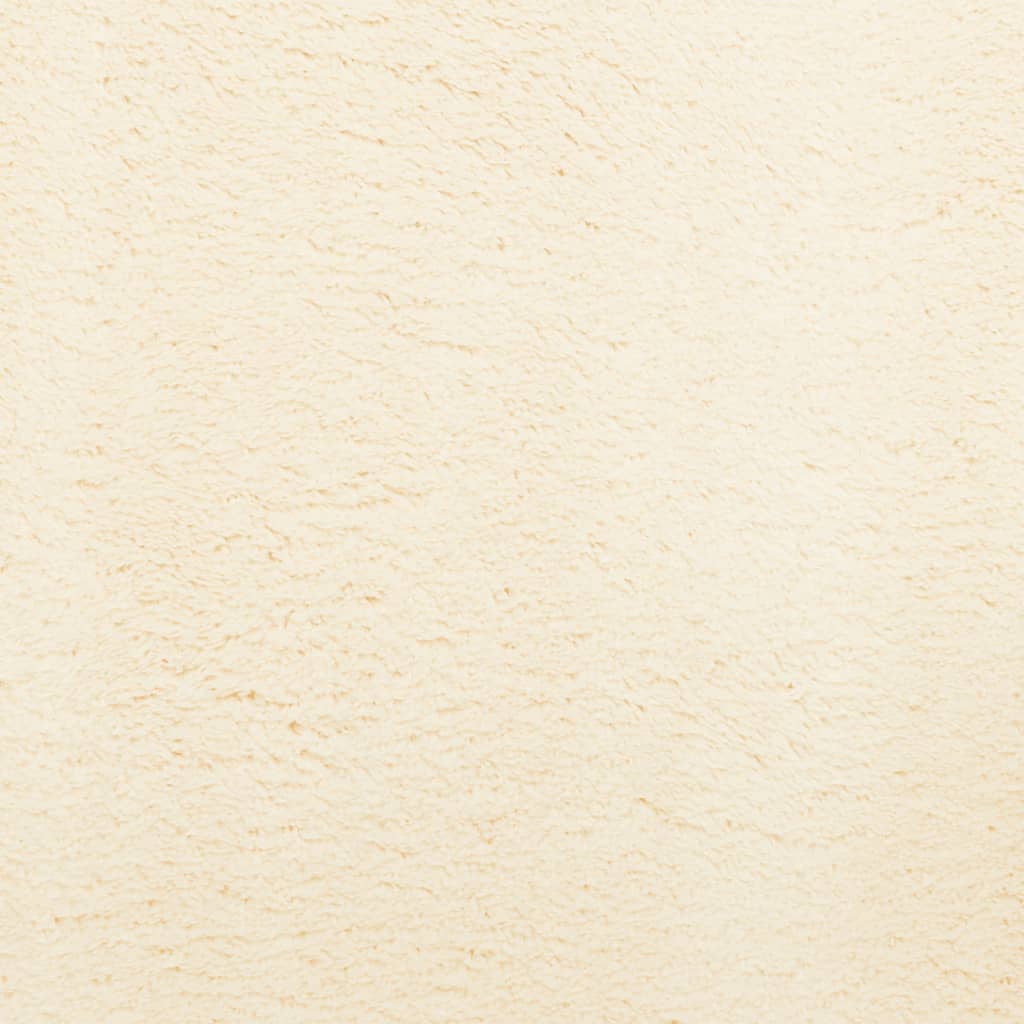 Vloerkleed HUARTE laagpolig zacht wasbaar Ø 120 cm crème is nu te koop bij PeponiXL, paradijselijk wonen!