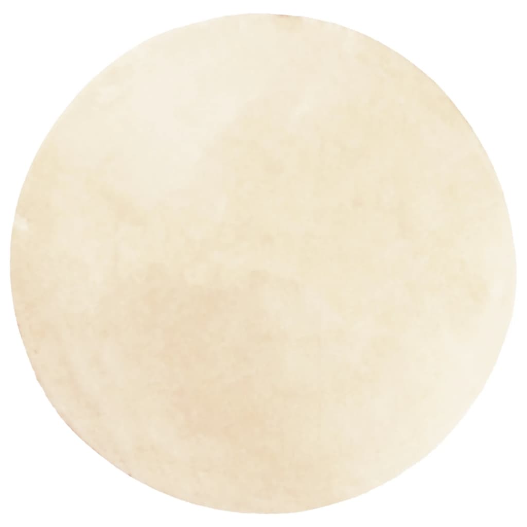 Vloerkleed HUARTE laagpolig zacht wasbaar Ø 160 cm crème is nu te koop bij PeponiXL, paradijselijk wonen!