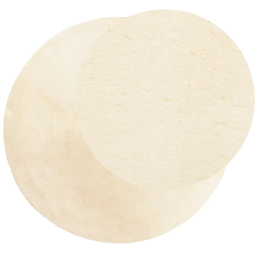 Vloerkleed HUARTE laagpolig zacht wasbaar Ø 160 cm crème is nu te koop bij PeponiXL, paradijselijk wonen!