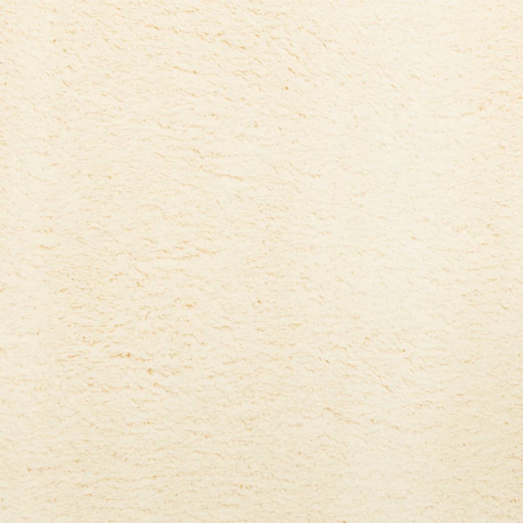 Vloerkleed HUARTE laagpolig zacht wasbaar Ø 160 cm crème is nu te koop bij PeponiXL, paradijselijk wonen!