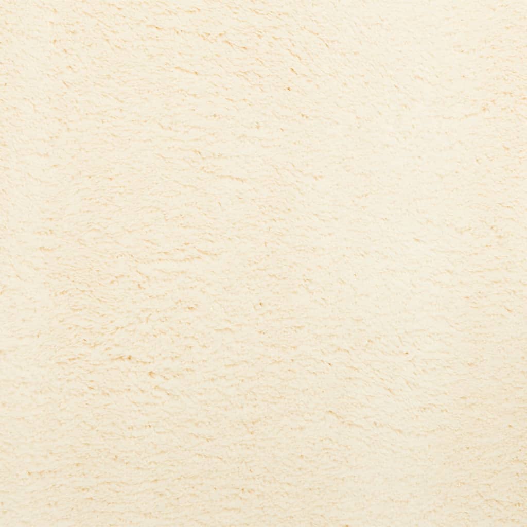 Vloerkleed HUARTE laagpolig zacht wasbaar Ø 200 cm crème is nu te koop bij PeponiXL, paradijselijk wonen!