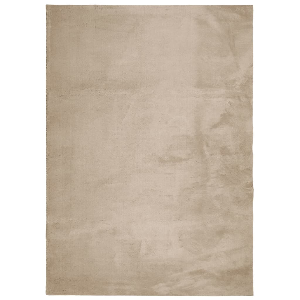 Vloerkleed HUARTE laagpolig zacht wasbaar 200x280cm zandkleurig is nu te koop bij PeponiXL, paradijselijk wonen!