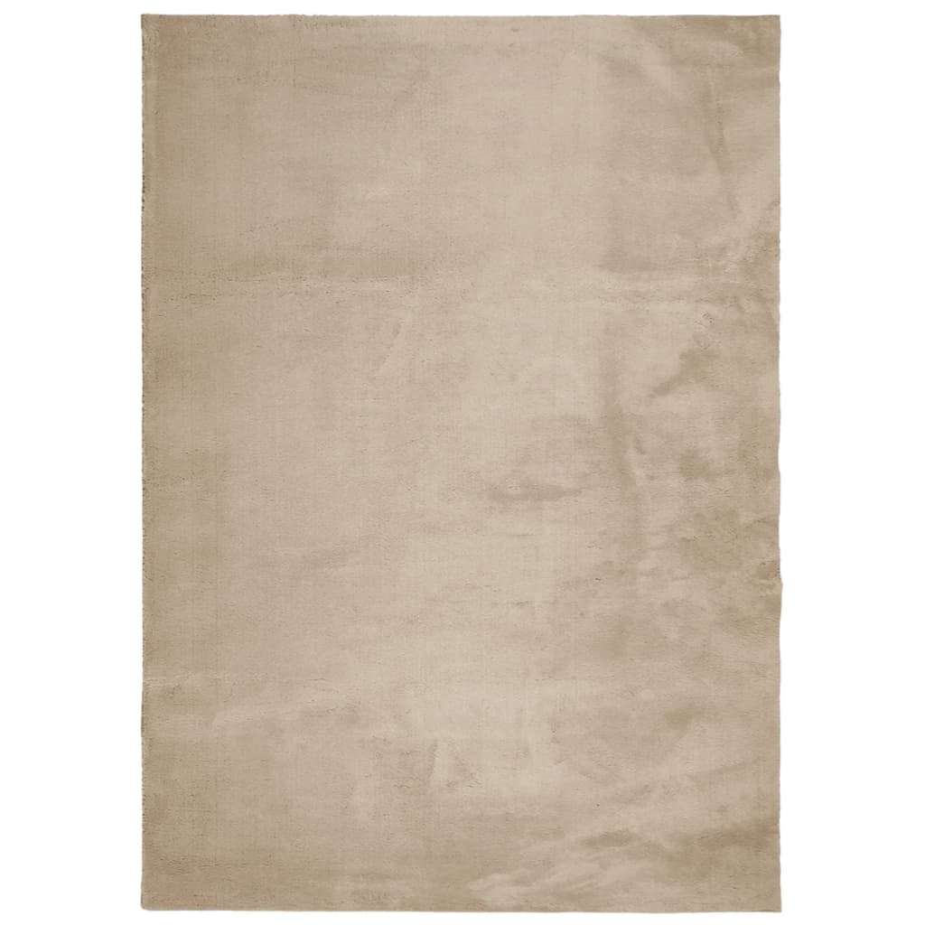 Vloerkleed HUARTE laagpolig zacht wasbaar 240x340cm zandkleurig is nu te koop bij PeponiXL, paradijselijk wonen!