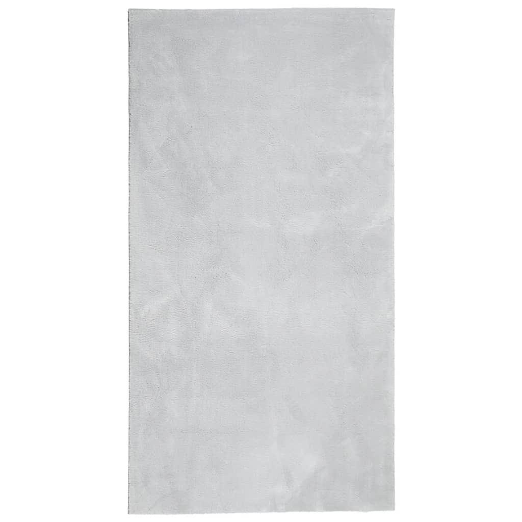 Vloerkleed HUARTE laagpolig zacht wasbaar 80x150 cm grijs is nu te koop bij PeponiXL, paradijselijk wonen!