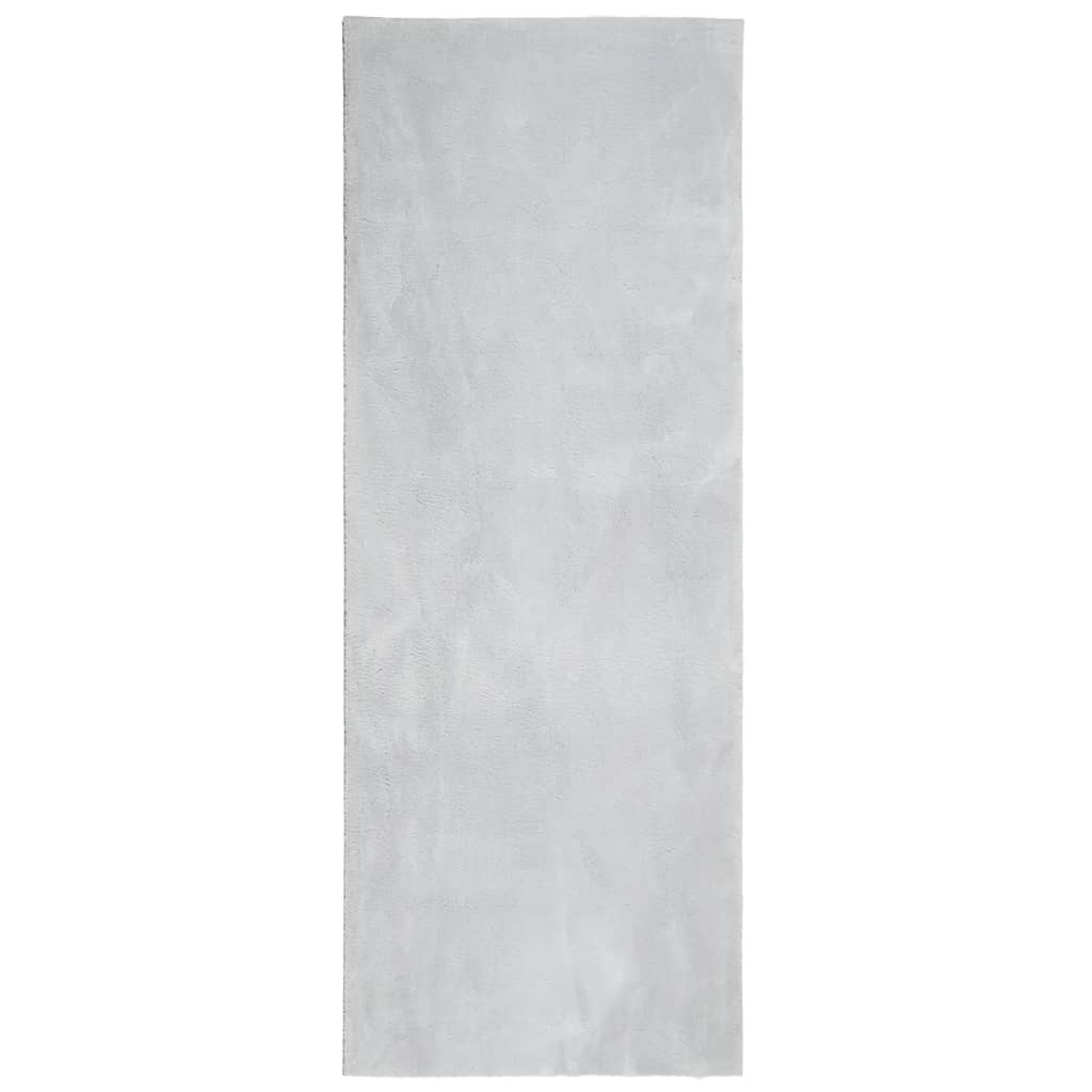 Vloerkleed HUARTE laagpolig zacht wasbaar 80x200 cm grijs is nu te koop bij PeponiXL, paradijselijk wonen!