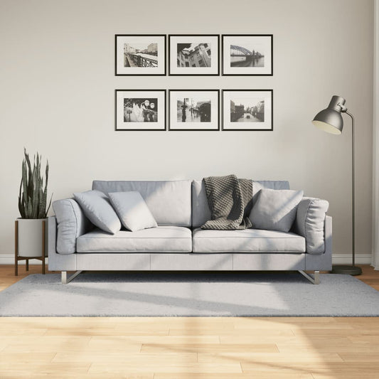 Vloerkleed HUARTE laagpolig zacht wasbaar 100x200 cm grijs is nu te koop bij PeponiXL, paradijselijk wonen!