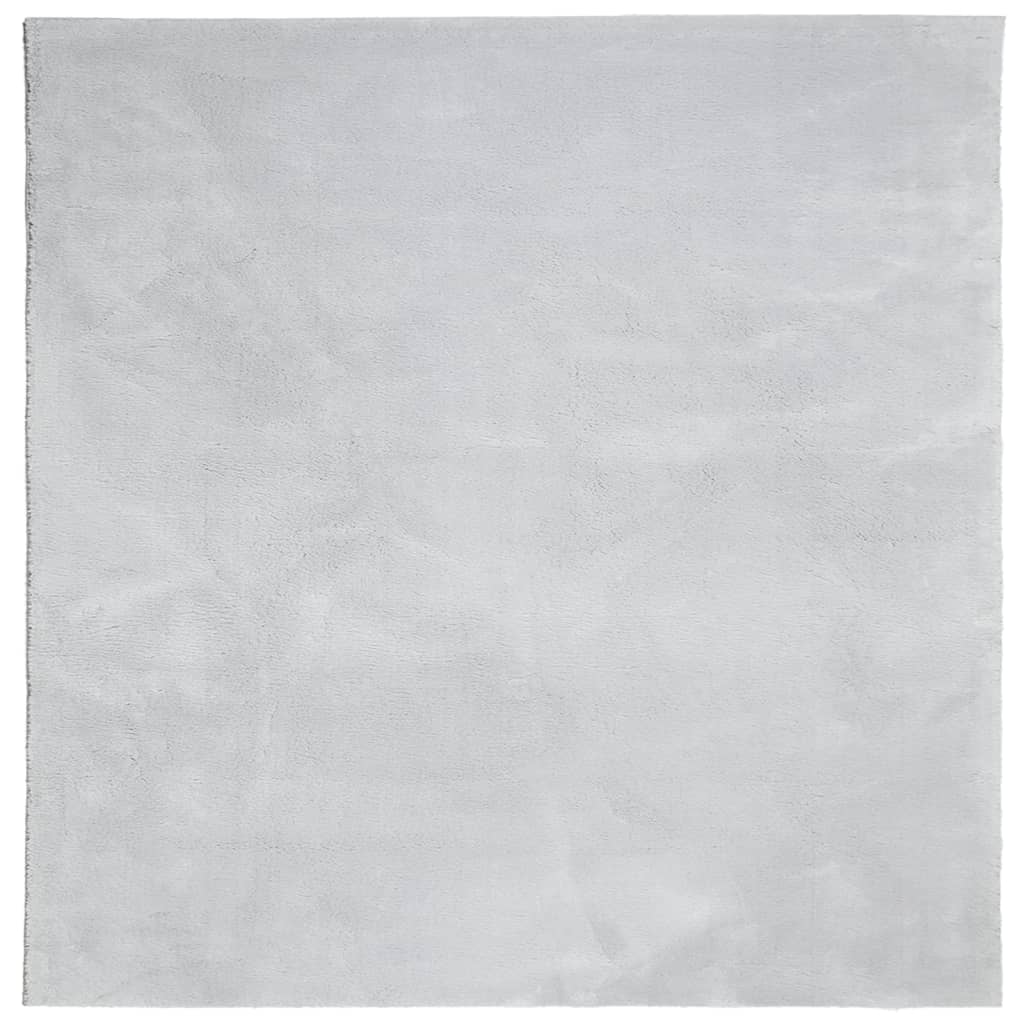 Vloerkleed HUARTE laagpolig zacht wasbaar 200x200 cm grijs is nu te koop bij PeponiXL, paradijselijk wonen!