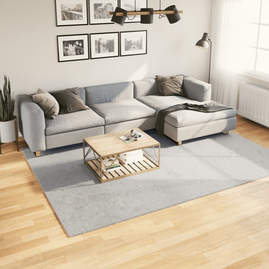 Vloerkleed HUARTE laagpolig zacht wasbaar 200x280 cm grijs is nu te koop bij PeponiXL, paradijselijk wonen!