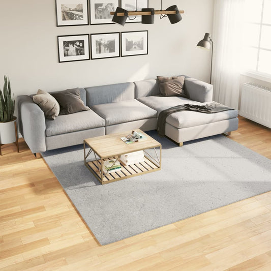 Vloerkleed HUARTE laagpolig zacht wasbaar 240x240 cm grijs is nu te koop bij PeponiXL, paradijselijk wonen!
