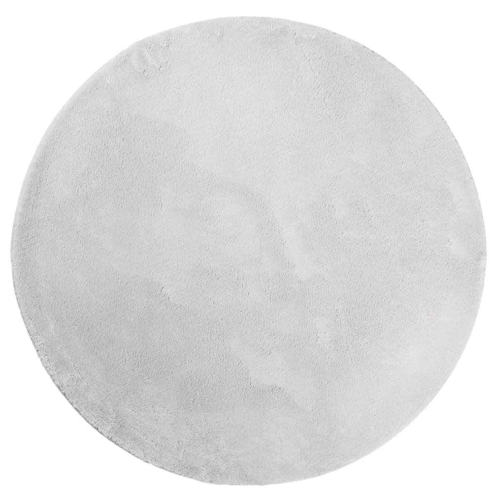 Vloerkleed HUARTE laagpolig zacht wasbaar Ø 120 cm grijs is nu te koop bij PeponiXL, paradijselijk wonen!