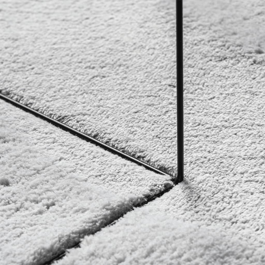 Vloerkleed HUARTE laagpolig zacht wasbaar Ø 120 cm grijs is nu te koop bij PeponiXL, paradijselijk wonen!