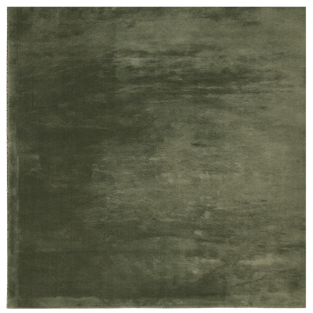 Vloerkleed HUARTE laagpolig zacht wasbaar 240x240 cm bosgroen is nu te koop bij PeponiXL, paradijselijk wonen!