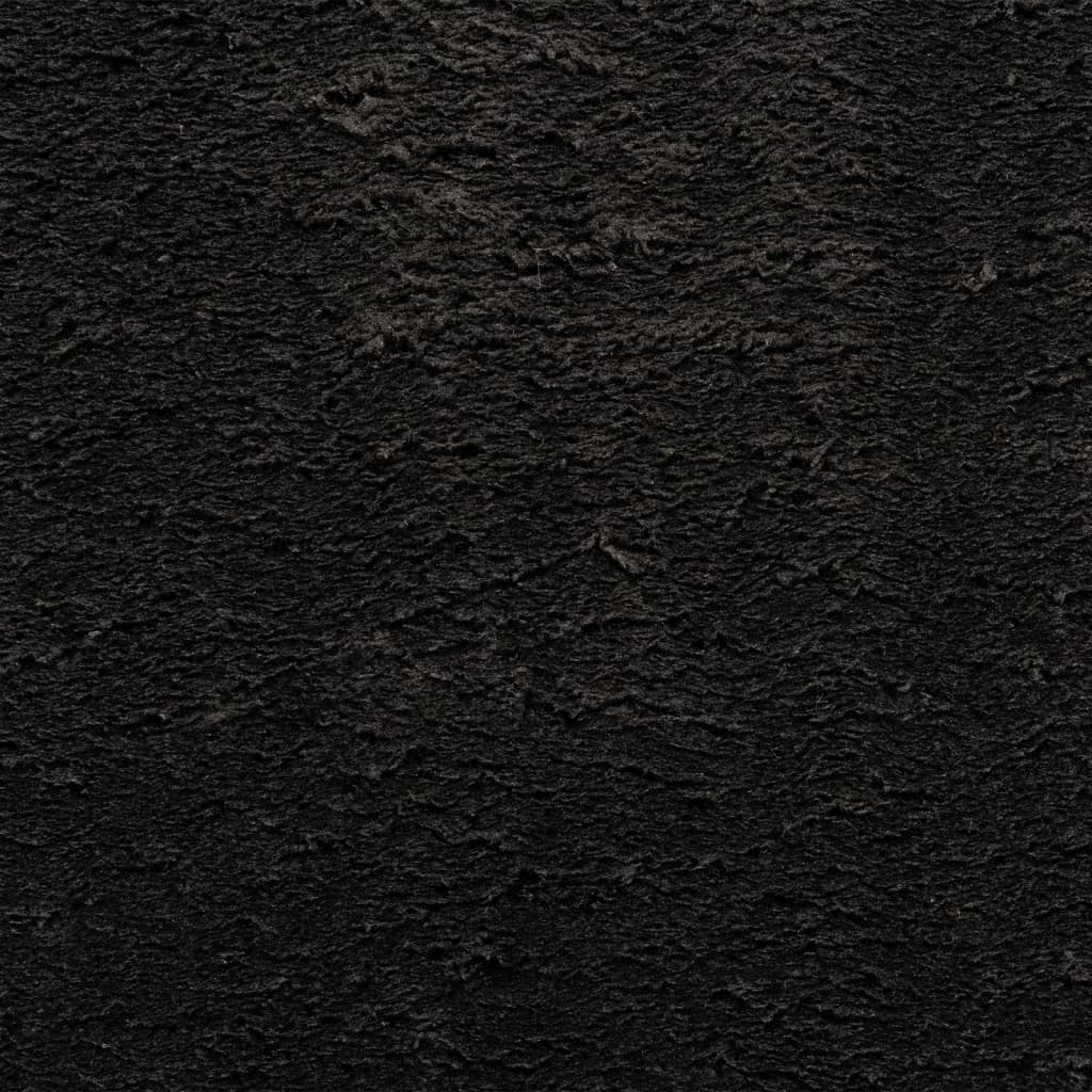 Vloerkleed HUARTE laagpolig zacht wasbaar 100x200 cm zwart is nu te koop bij PeponiXL, paradijselijk wonen!