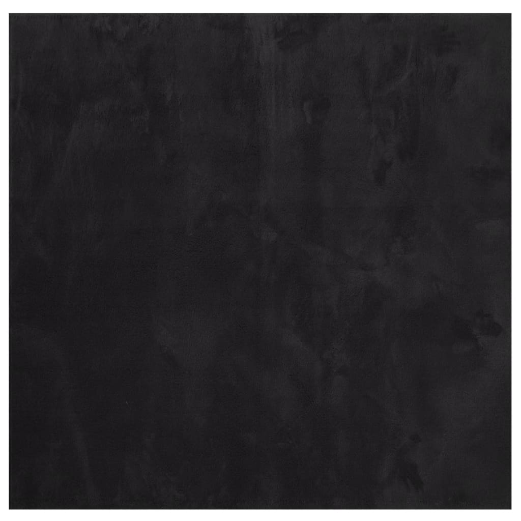 Vloerkleed HUARTE laagpolig zacht wasbaar 200x200 cm zwart is nu te koop bij PeponiXL, paradijselijk wonen!