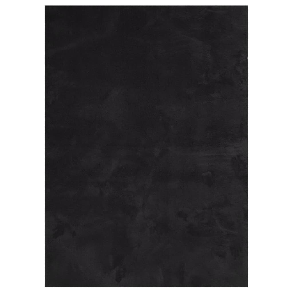 Vloerkleed HUARTE laagpolig zacht wasbaar 200x280 cm zwart is nu te koop bij PeponiXL, paradijselijk wonen!