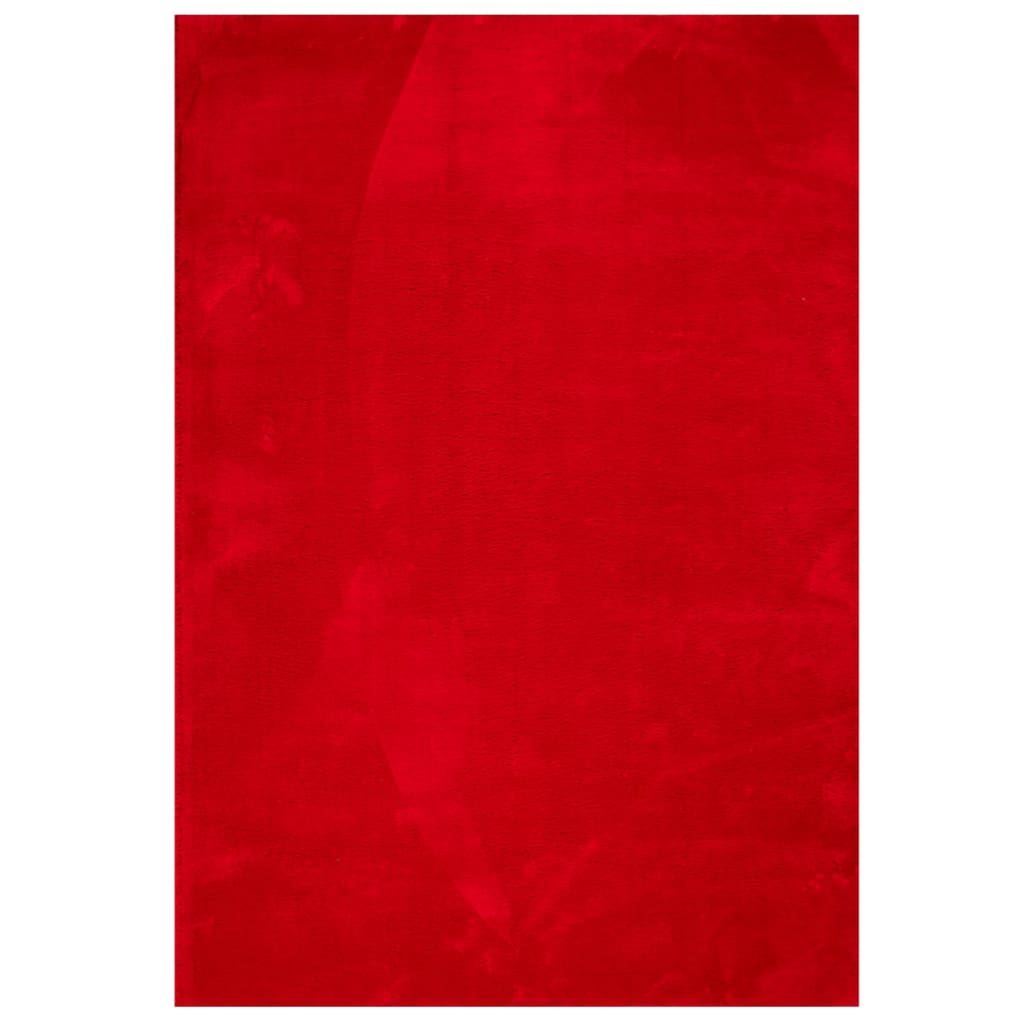Vloerkleed HUARTE laagpolig zacht wasbaar 140x200 cm rood is nu te koop bij PeponiXL, paradijselijk wonen!