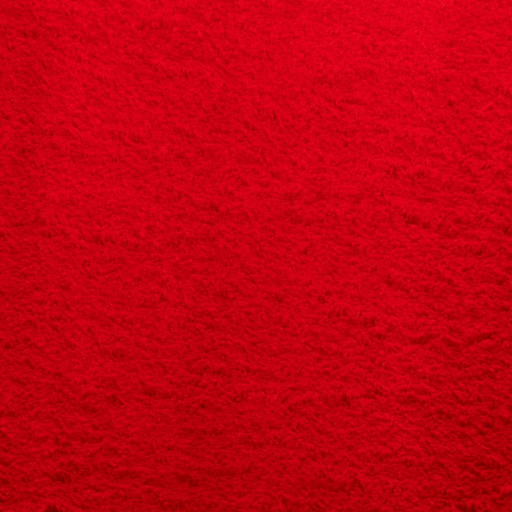 Vloerkleed HUARTE laagpolig zacht wasbaar 140x200 cm rood is nu te koop bij PeponiXL, paradijselijk wonen!