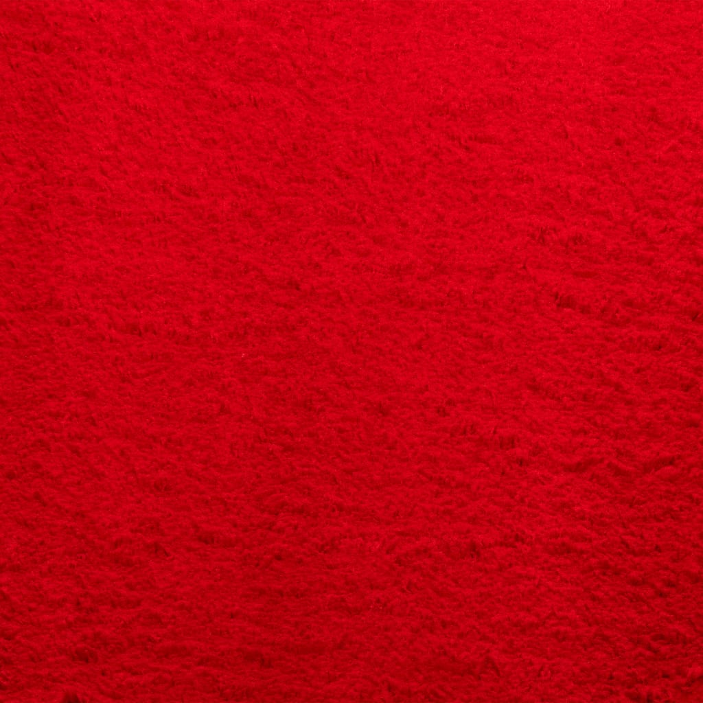 Vloerkleed HUARTE laagpolig zacht wasbaar 160x160 cm rood is nu te koop bij PeponiXL, paradijselijk wonen!