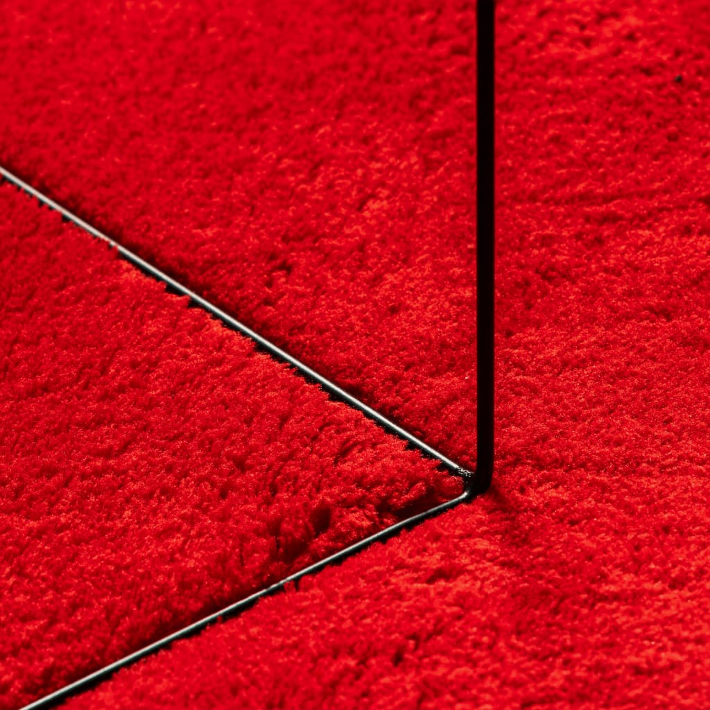 Vloerkleed HUARTE laagpolig zacht wasbaar 200x280 cm rood is nu te koop bij PeponiXL, paradijselijk wonen!